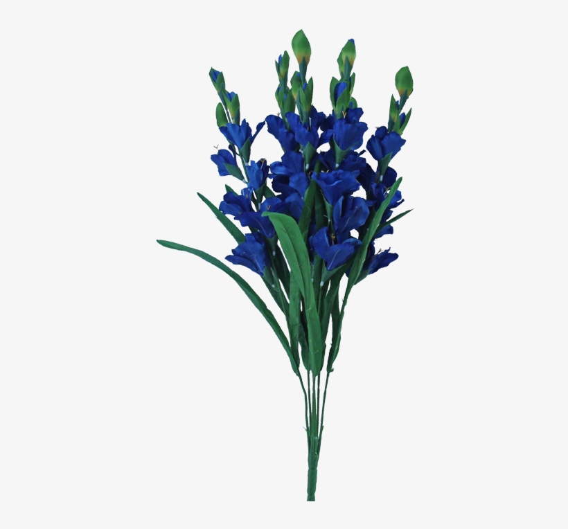 28” Deluxe Gladiola Bush Flag Blue - Orris Root, transparent png download