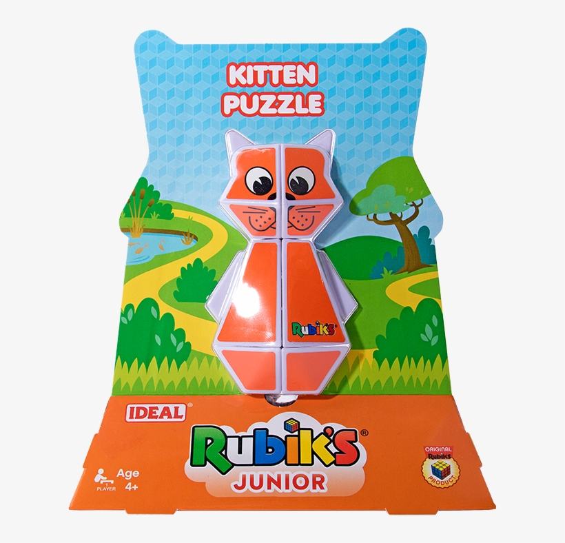 Rubiks Kitten Face - Rubiks Junior, transparent png download