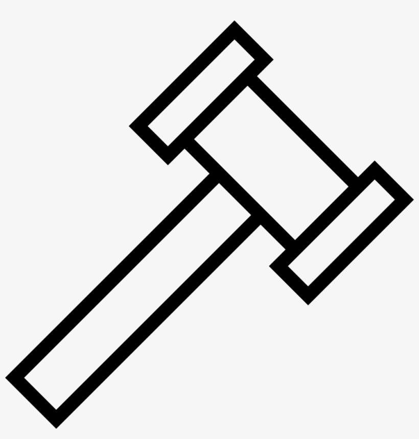 Judge Hammer - - Legal Line Icon, transparent png download