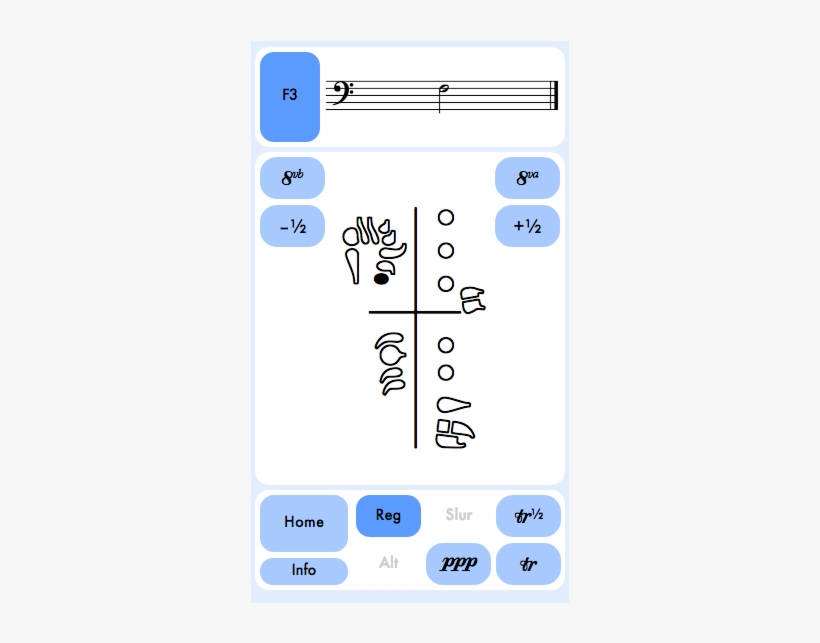Bassoon Fingering App - Mobile Phone, transparent png download