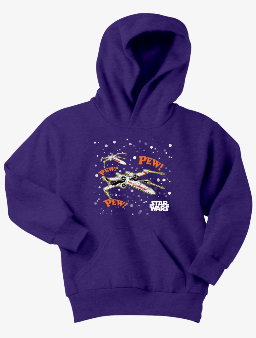 Star Wars X Wing Pew Pew Youth Hoodie - Shirt, transparent png download