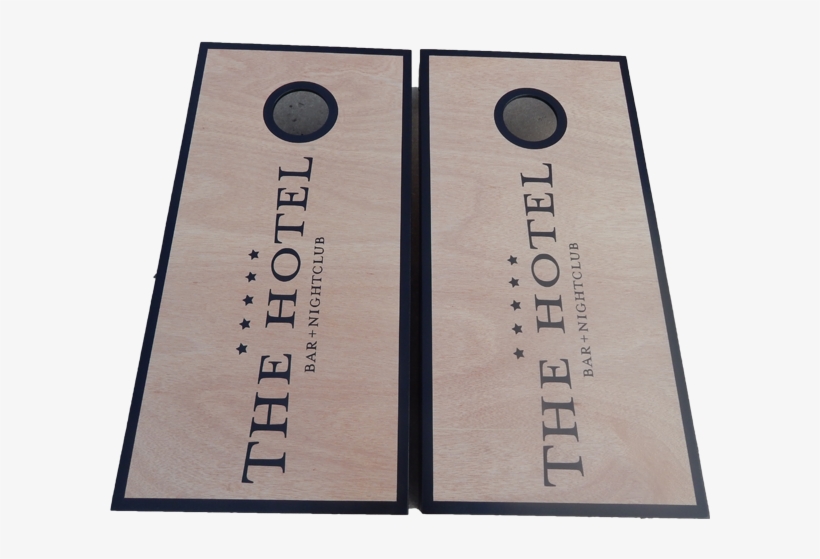 The Hotel Custom Cornhole Boards From Allcornhole - Cornhole, transparent png download