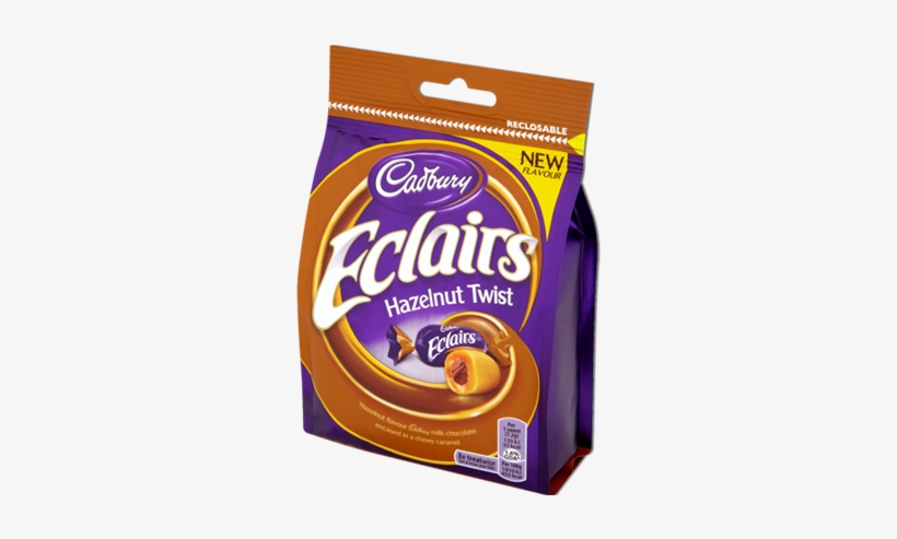 0001431 470 Cadbury Eclairs Hazelnut Twist - Cadbury Eclairs Classic (180g), transparent png download