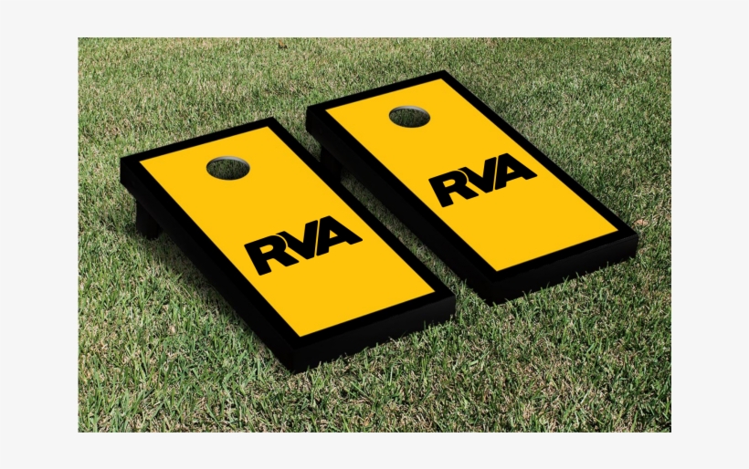 Rva Logo Black And Yellow Cornhole Game Set - Oklahoma State Corn Hole Boards, transparent png download