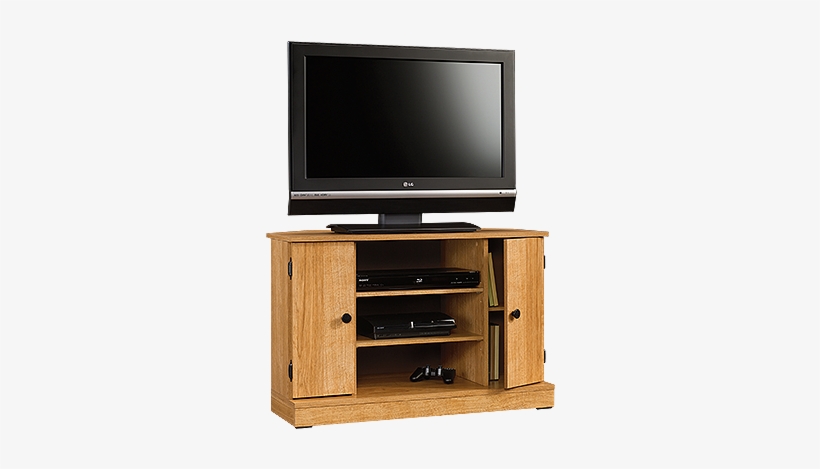 Corner Tv Stand - Sauder Beginnings Corner Tv Stand, Highland Oak 412996, transparent png download