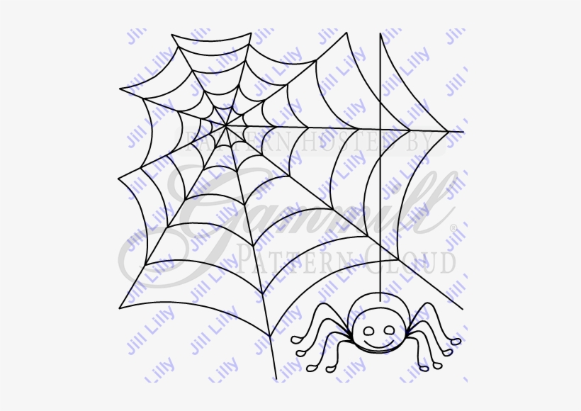 Hcq Spider With Web Applique - Spider Web, transparent png download