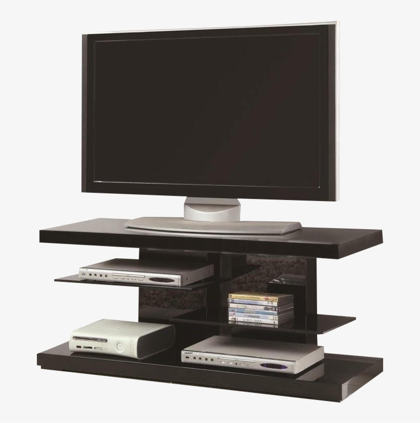 Prev - Coaster Black Chic And Glossy Tv Console, transparent png download