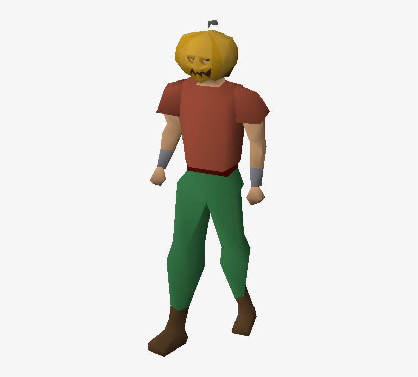 Jack Lantern Mask Equipped - Runescape Santa Hat, transparent png download