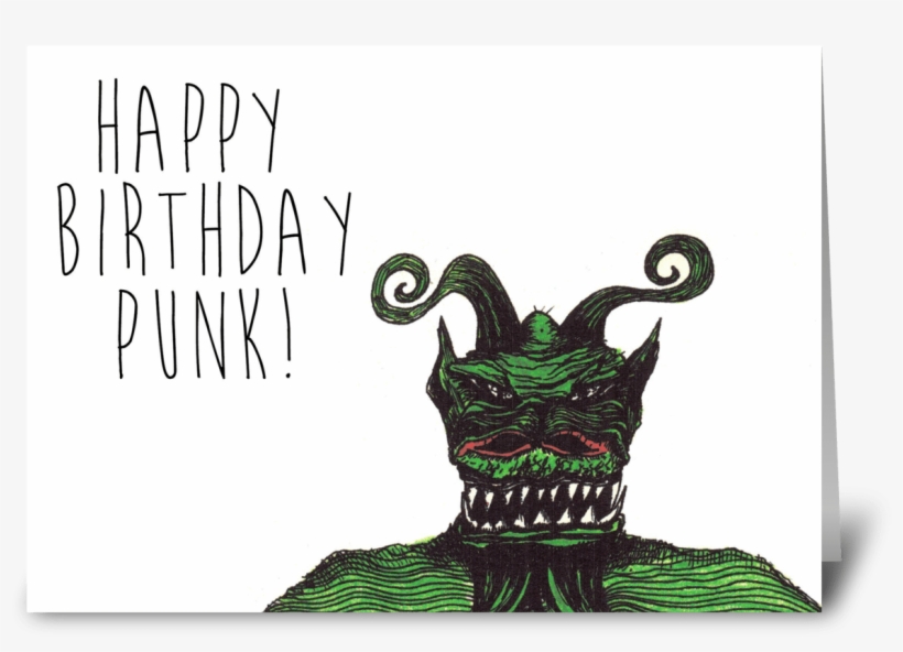 Happy Birthday Punk Greeting Card - Greeting Card, transparent png download