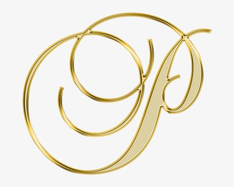 Alfabeto Decorativo Dourado Png - Letter P Transparent Background, transparent png download