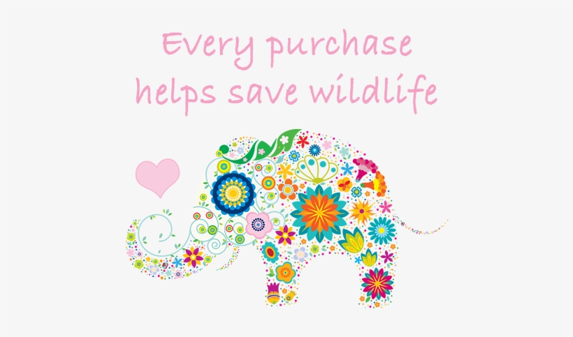 Item - Cute Elephant Floral Design Throw Blanket, transparent png download