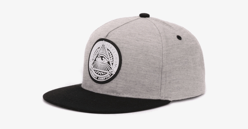 A Gray Snapback Cap Which Shows The Eye Of Providence - Flat Hip Hop Cap Classic Cotton Snapback 3d God Eyes, transparent png download