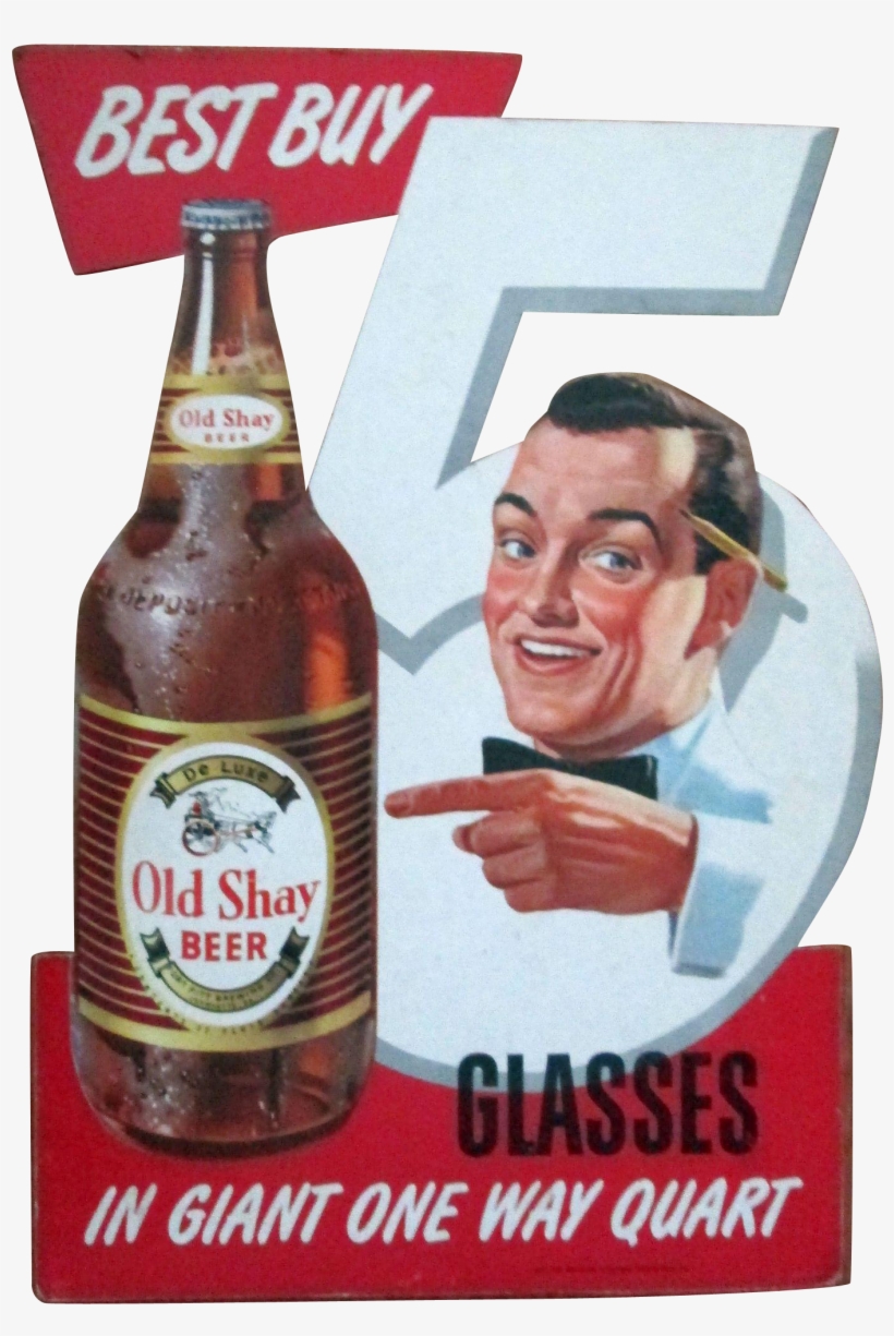 Old Shay Beer Scarce Diecut Cardboard Store Display - Brouwerij Bosteels, transparent png download