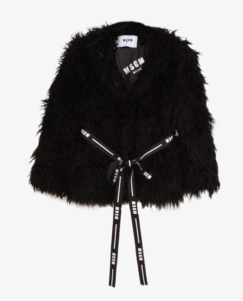 Msgm Kids Msgm Logo Belted Fur Coat - Product, transparent png download