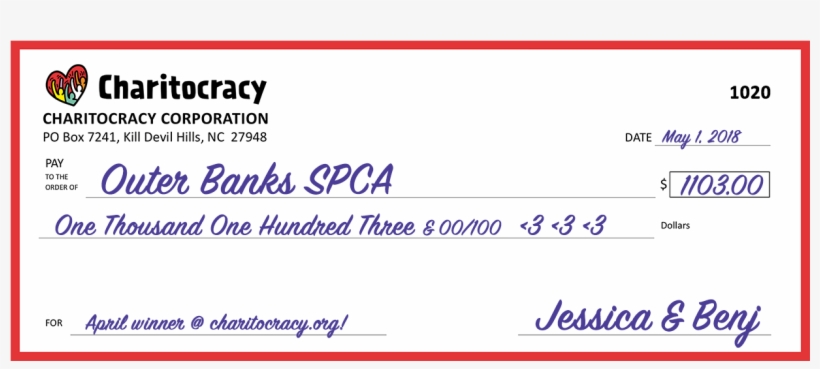 Charitocracy's 20th Check - Foundation, transparent png download