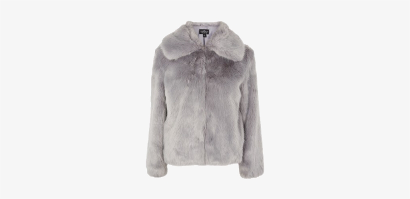 Tall Faux Fur Coat - Topshop Grey Fur Coat, transparent png download