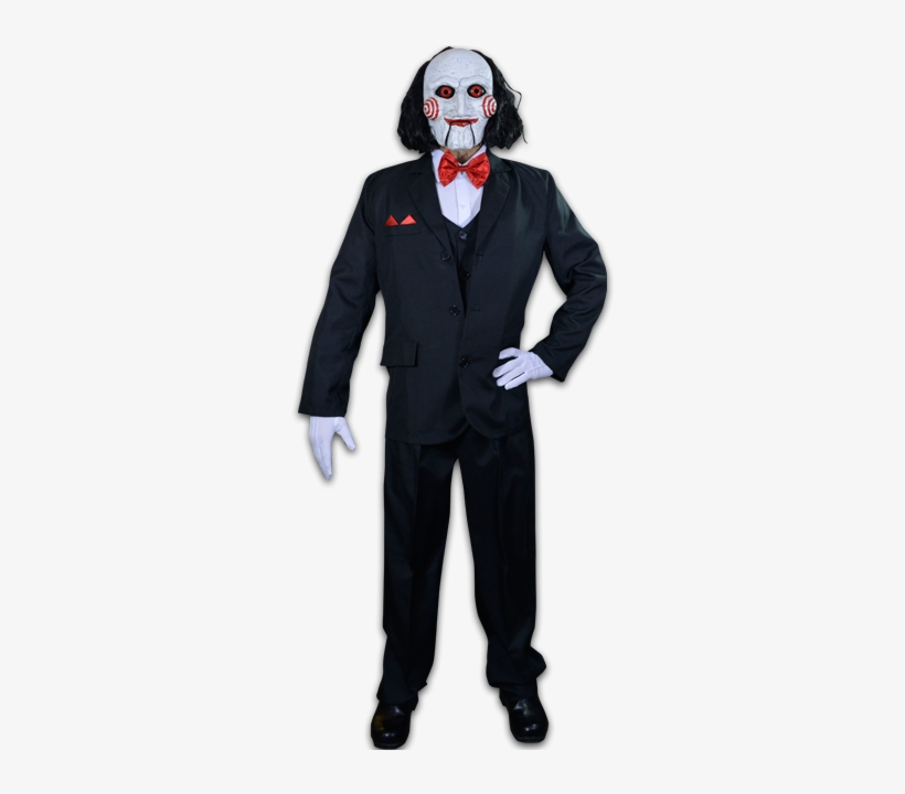 Billy Puppet Adult Costume - Adult Saw Movie Billy The Puppet Costume, transparent png download