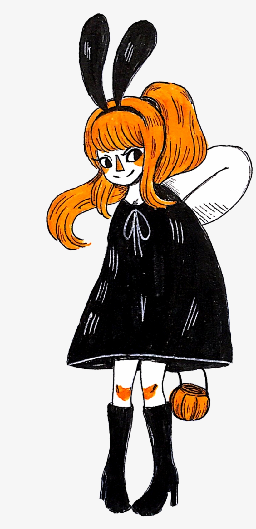 Be A Sexy Handsome-kneed, Poncho Wearing Moth Bunny - Drawing, transparent png download