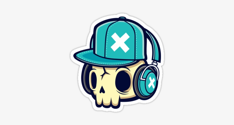 Skull And Headphones By Cronobreaker - Skull With Headphones, transparent png download
