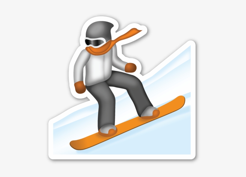 **this Sticker Is The Large 2 Inch Version That Sells - Эмодзи Сноуборд, transparent png download