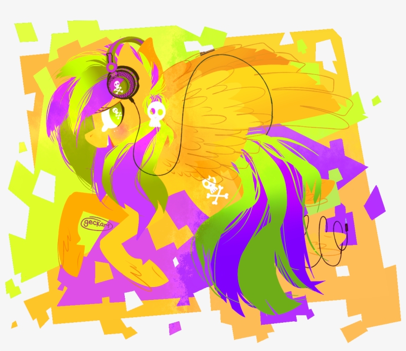 Manylizards, Headphones, Oc, Oc Only, Pegasus, Pony, - Illustration, transparent png download