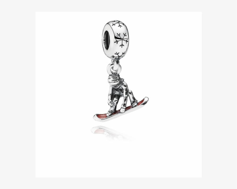 Pandora Snowboarder, Red Enamel Outlet Sale - Pandora Snowboarder Pendant Charm 791366en09, transparent png download