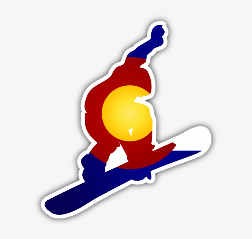 Colorado Snowboarder Bumper Sticker - Bumper Sticker, transparent png download
