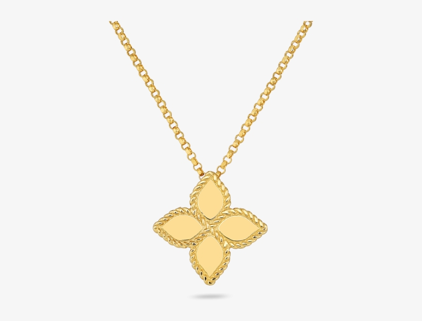 Roberto Coin Medium Princess Flower Pendant Necklace - Locket, transparent png download