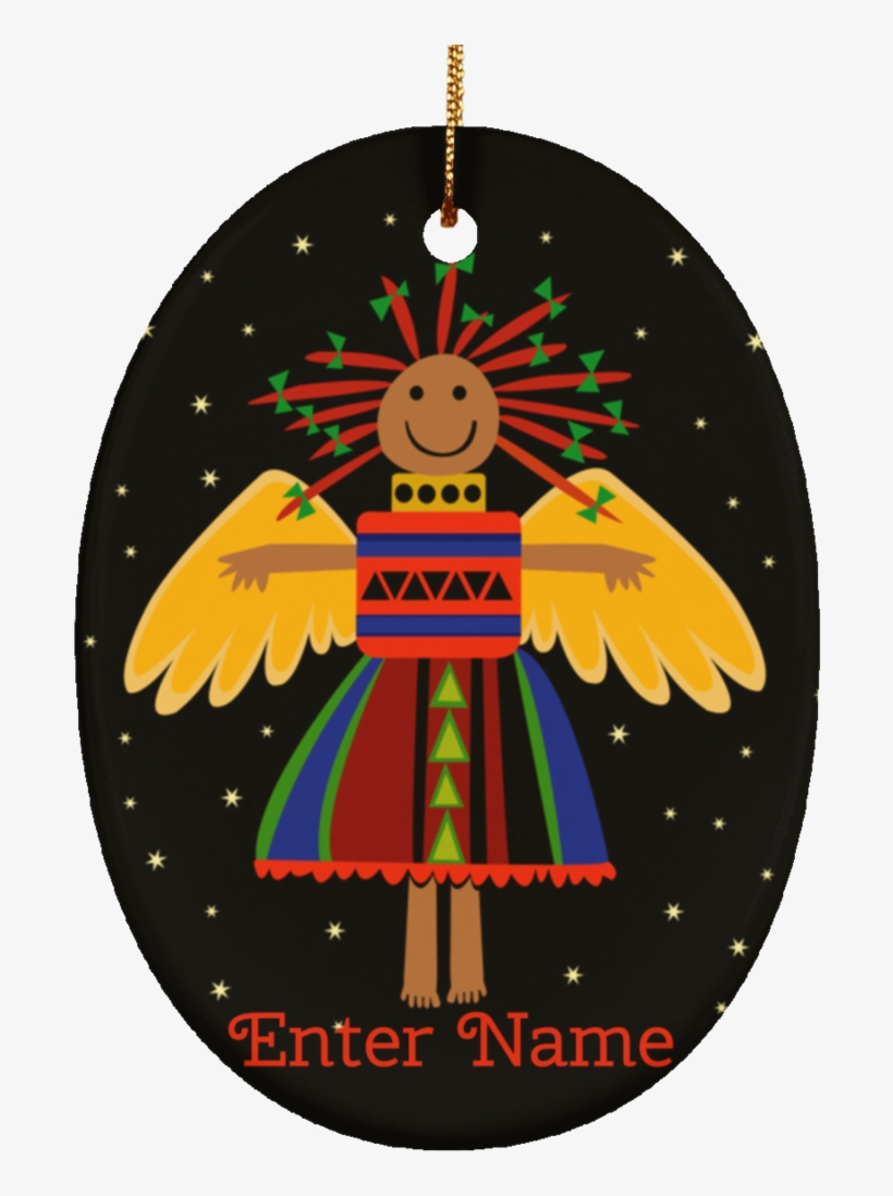 Christmas Angel Ceramic Oval Ornament - Christmas Day, transparent png download