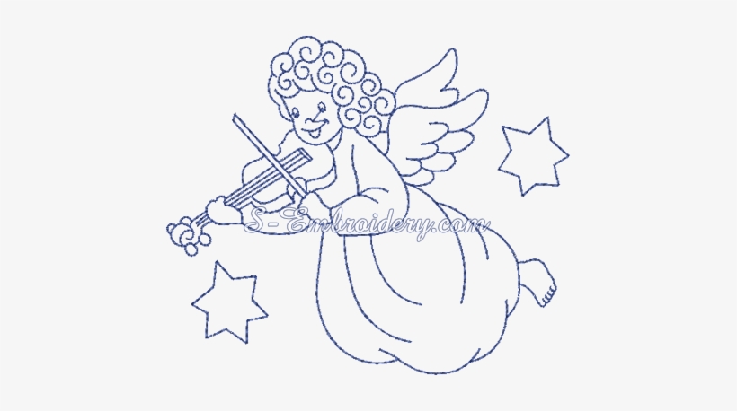 Christmas Angel Machine Embroidery Design No2 - Christmas Day, transparent png download