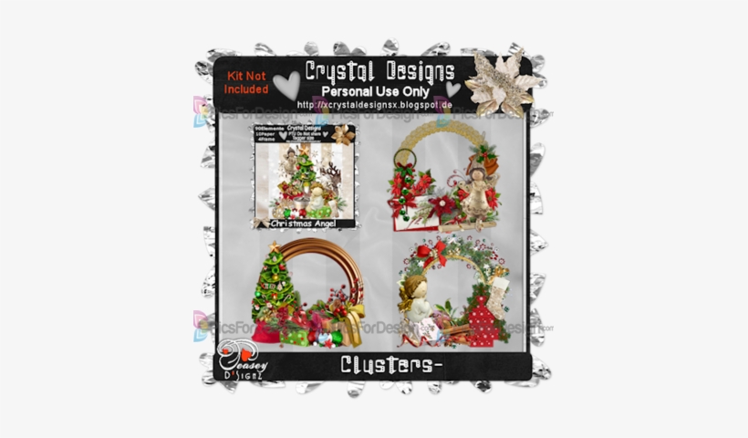 Christmas Angel Cluster Pack - Wreath, transparent png download