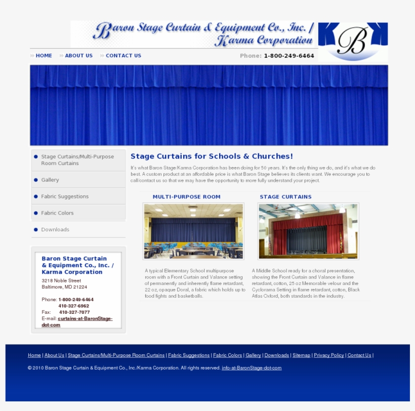 Baron Stage Curtain Competitors, Revenue And Employees - Web Page, transparent png download