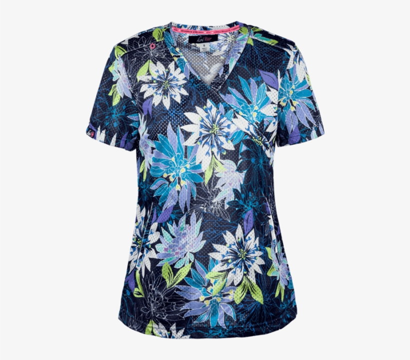 Koi Lite Nwt Cactus Flower Lightweight Scrubs Solid - Blouse, transparent png download