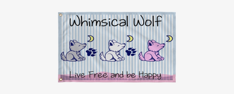 Whimsical Wolf Preppy Flag - Beanie, transparent png download