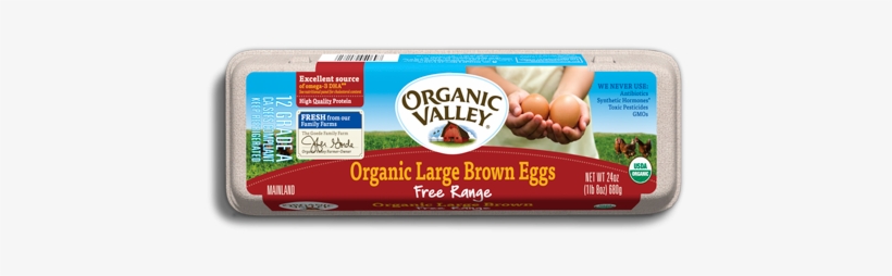 Egg Carton - Organic Valley Brown Egg, transparent png download
