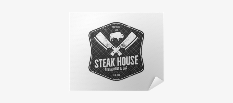 Steak House Vintage Label - Simbolo Parrilla, transparent png download