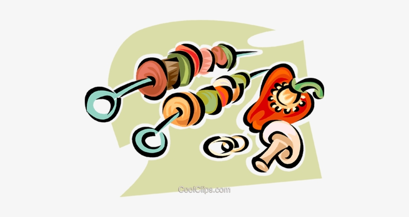 Shish Kebab Royalty Free Vector Clip Art Illustration - Kebab, transparent png download