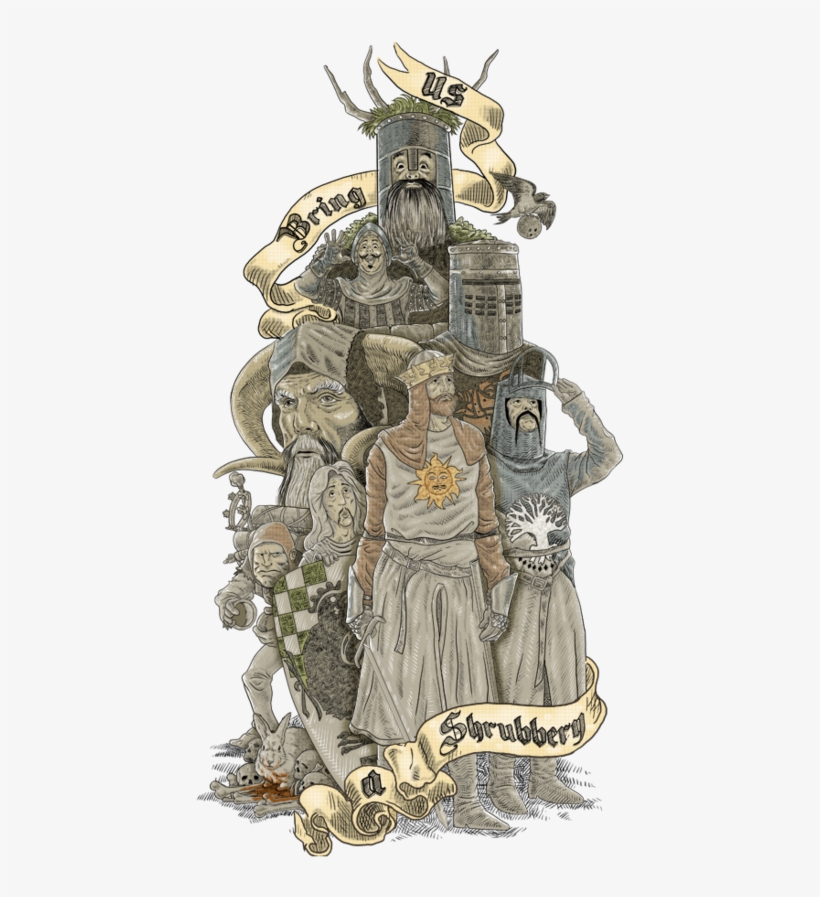 Camelot Slouchy V-neck We Want A Shrubbery!, transparent png download