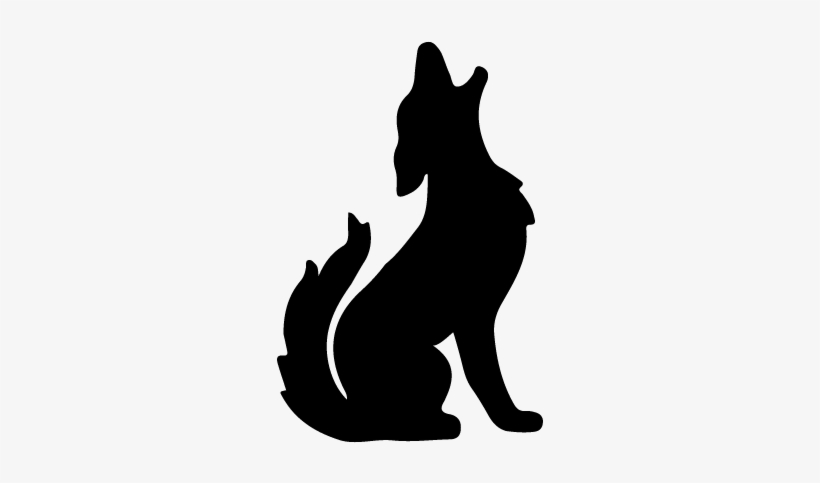 Howling Coyote Wall Wall Art Decal - Howling Coyote Silhouette, transparent png download