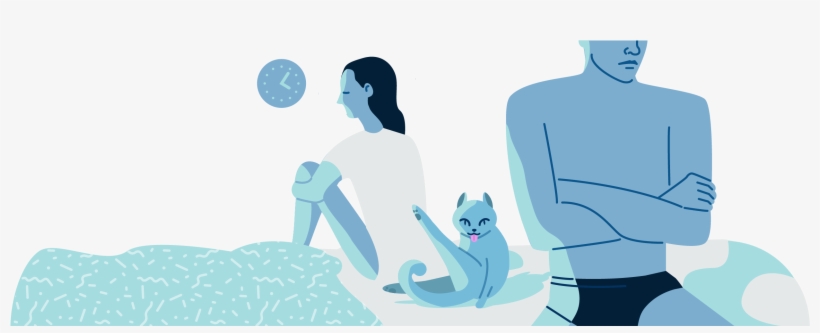 What Does Sleeping With Your Pet Say About Your Romantic - Illustration, transparent png download