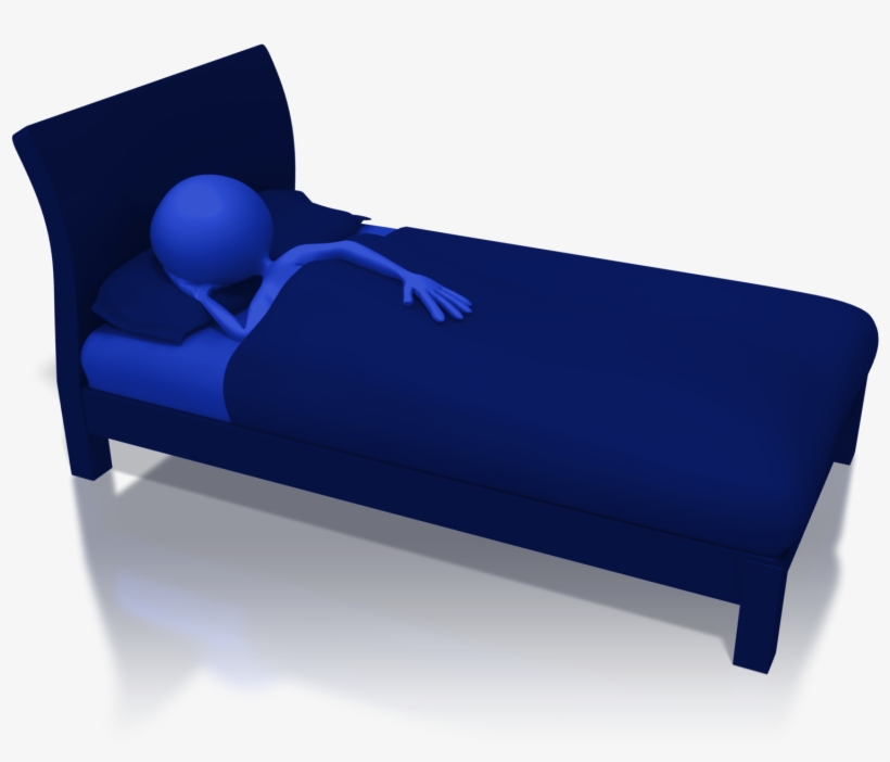 Sleeping At Work Stock Vector - Sleeping Person In A Bed, transparent png download
