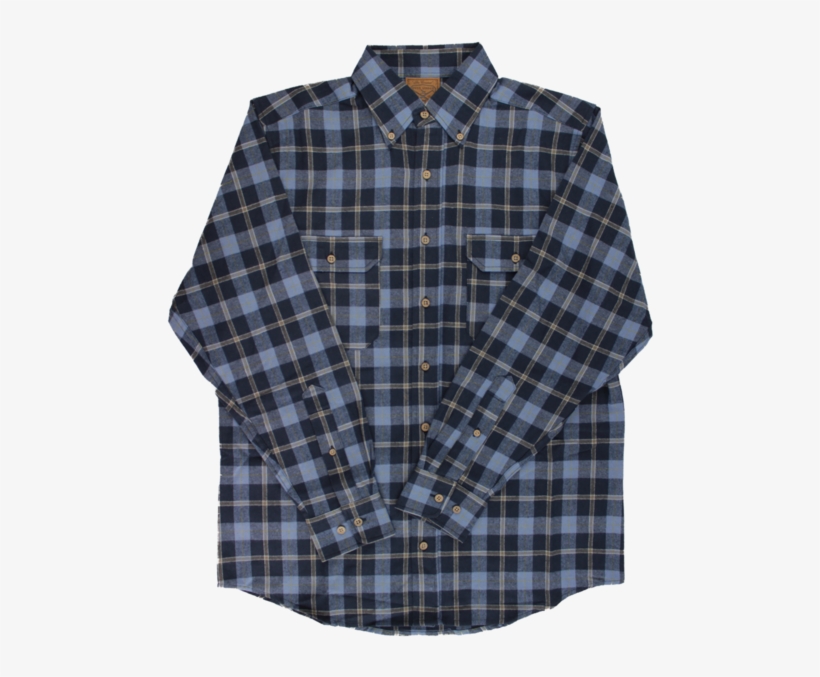 The Crosscut Flannel Shirt Canyon Blue - Shirt, transparent png download
