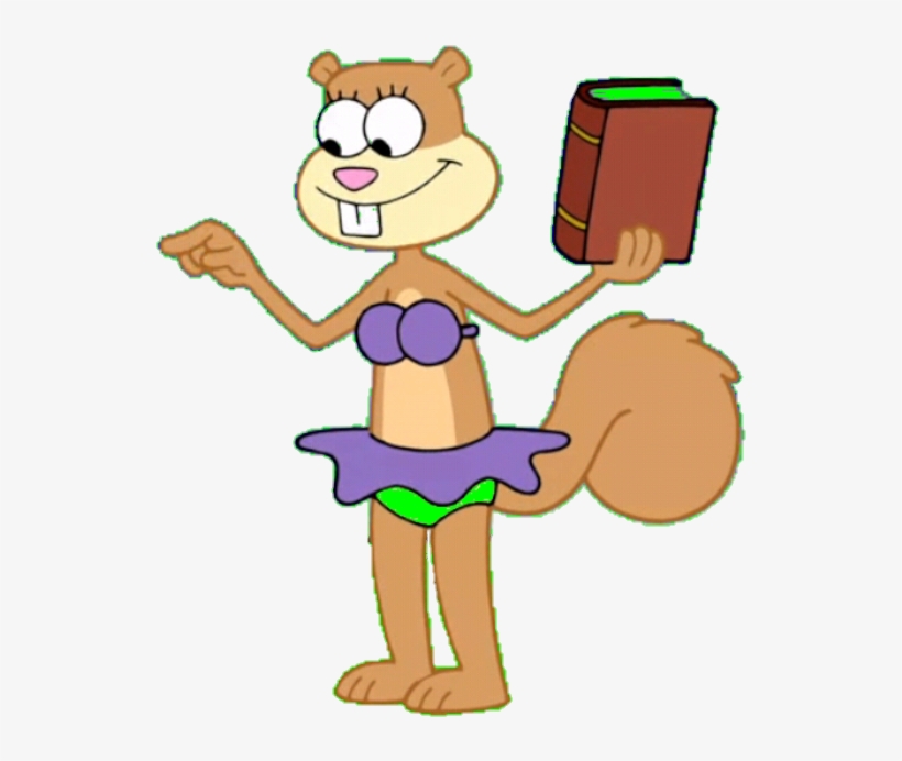 Sandy With The World Record's Book By Seanklaskyn64 - Sandy Cheeks, transparent png download