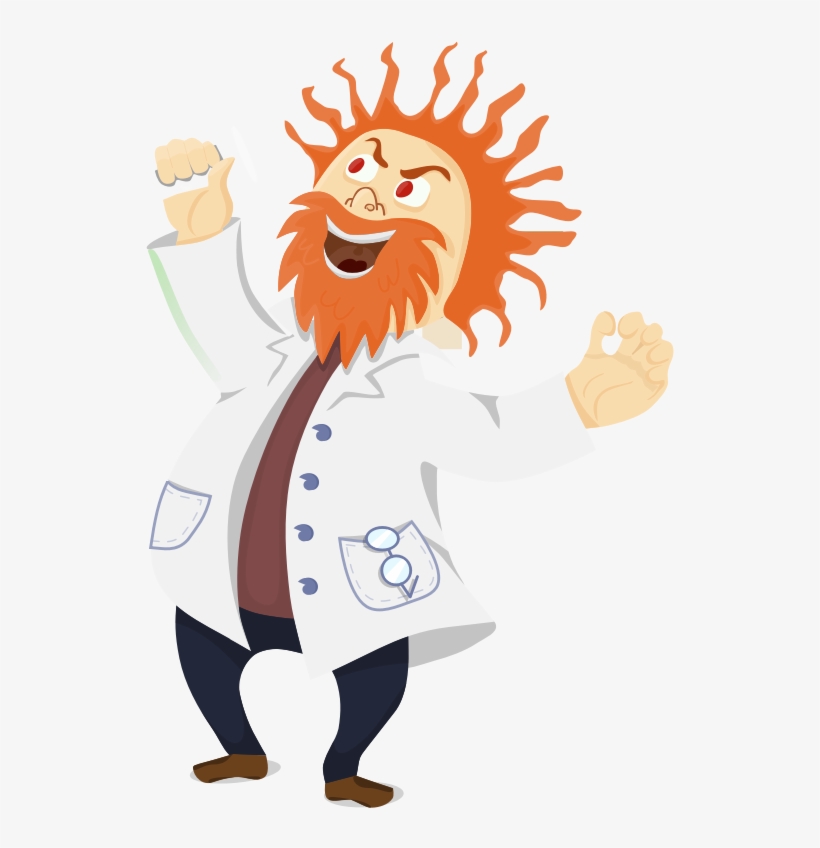 Clipart - Mad Scientist - Mad Scientist Clipart, transparent png download