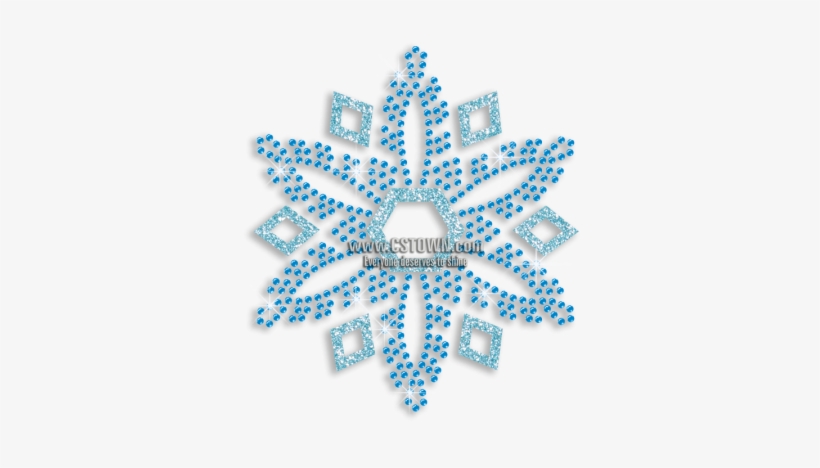 Single Piece Of Blue Snowflake Hot Fix Strass Design - Diagram, transparent png download