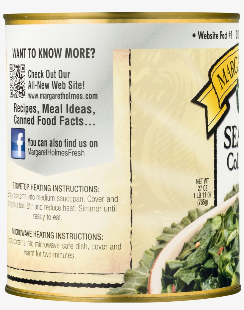 Margaret Holmes Seasoned Collard Greens, - Margaret Holmes Cut Green Beans With Potatoes, transparent png download