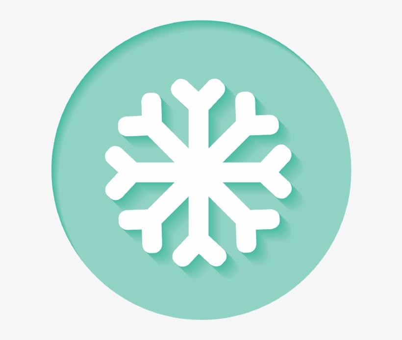 Snowflake Image On Blue-green Circle - Child, transparent png download