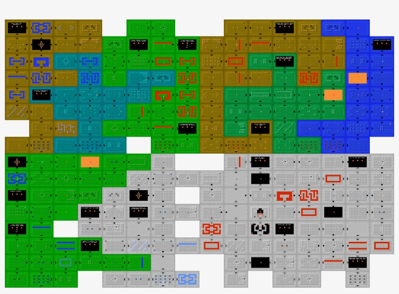 Separated Layers Map - Zelda Dungeons, transparent png download
