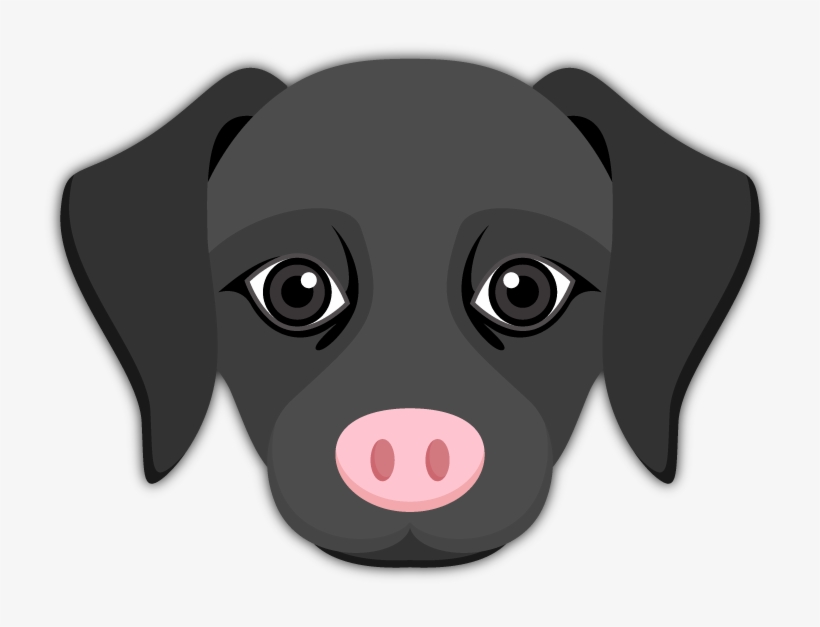 Black Labrador Emoji - Black Labrador Black Dog Emoji, transparent png download