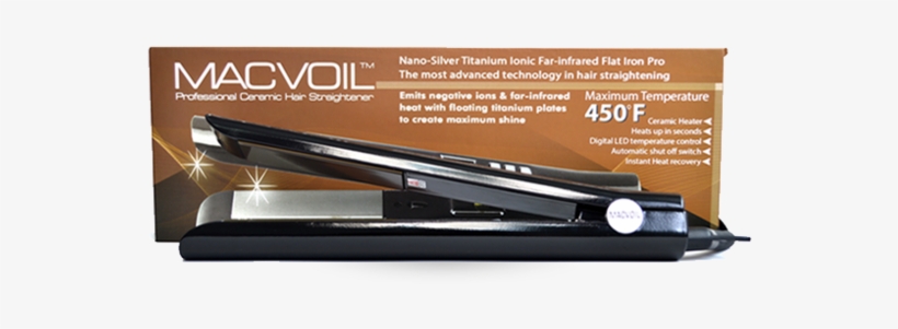 Flat Iron - Shsalons - Com - Macvoil Shiva Turbo Nano-titanium Far-infrared Flat, transparent png download